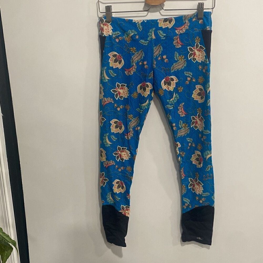 ‎O’Neill active leggings blue floral medium